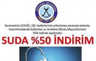 Dodurga Belediyesi içme suyuna yüzde 50 indirim...