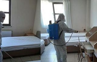 Düzce’de ki KYK yurtları dezenfekte edildi