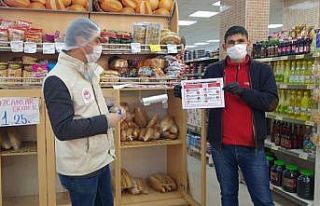 Ekmek satışına korona virüs önlemi