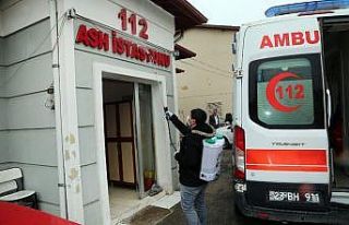 Elazığ’da korona virüsüne karşı dezenfekte...