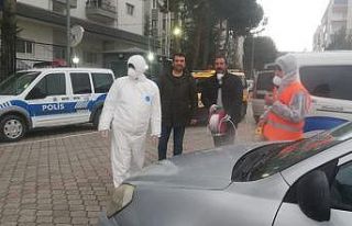 Emniyet binası ve araçlar dezenfekte edildi