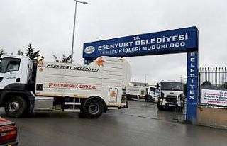 Esenyurt’ta cadde ve sokaklar korona virüse karşı...