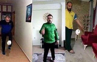 Evde kalan Gümüşhanelilerden ilginç etkinlikler