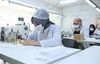 Gasmek kurslarında maske üretimine başlandı