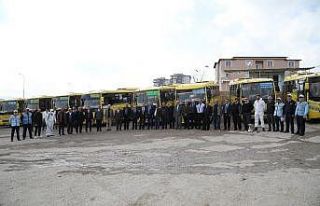 Gaziantep’te özel halk otobüsleri ve ticari taksiler...