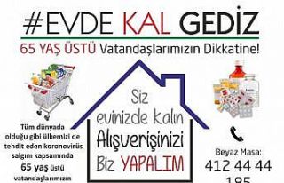 Gediz Belediyesi’nden yaşlı vatandaşlara alışveriş...