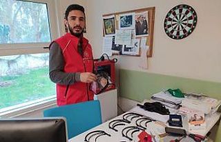 Gençlik merkezinde üretilen maskeler teslim edildi