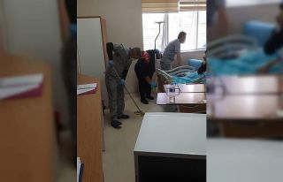 Gölbaşı Devlet Hastanesi dezenfekte edildi