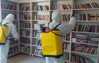 Hakkari’deki siyasi parti binaları dezenfekte edildi