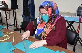 Halk eğitim merkezinden virüse maske desteği