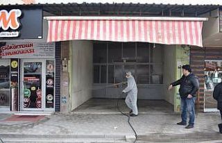 Havran’da 24 saat aralıksız dezenfekte çalışması...