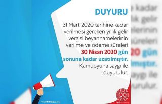 Hazine ve Maliye Bakanlığı, yıllık gelir vergisi...