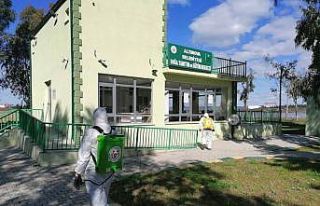 Her yer ilaçlanıp kireçleniyor