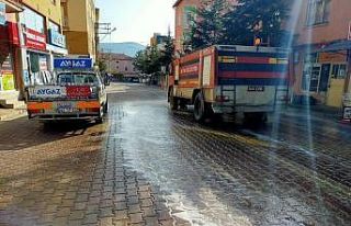 Hüyük belediyesinden korona virüse karşı dezenfekte