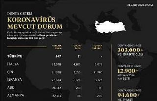 İletişim Başkanlığı, dünya genelindeki koronavirüs...