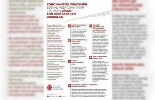 İletişim Başkanlığından sosyal medyadan korona...