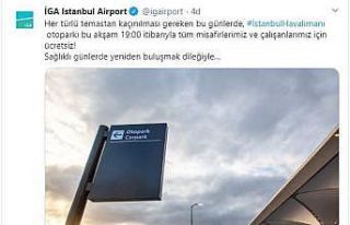 İstanbul Havalimanı otopark ikinci bir duyuruya...