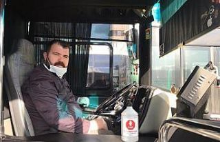 İstanbul’da özel halk otobüslerine dezenfektan...