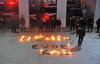 İtfaiye ekiplerinden sağlık çalışanlarına destek