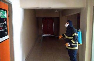 İtfaiye Müdürlüğü dezenfekte edildi