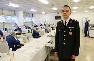 Jandarmadan günde 100 bin maske üretimi