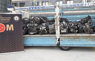 Kahramanmaraş’ta 40 adet kaçak otomobil motoru...
