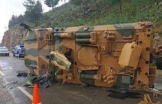 Kahramanmaraş’ta askeri araç devrildi: 2 yaralı