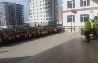 Kahta’daki öğrencilere trafik eğitimi verildi