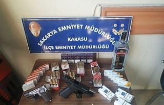 Karasu’da kaçak alkol ve sigara operasyonu: 1 gözaltı