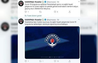 Kasımpaşa’dan Fenerbahçe’ye geçmiş olsun...