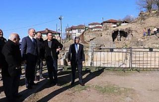 Kazı alanında inceleme yapıldı