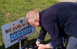 Kepez’da mama ve su kaplarının sayısı artırıldı