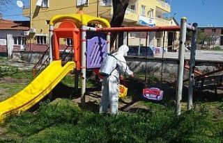 Kepsut’ta dezenfekte seferberliği