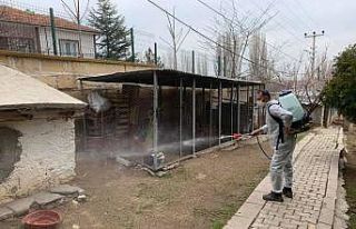 Keskin ilçesi Korona virüse karşı dezenfekte ediliyor