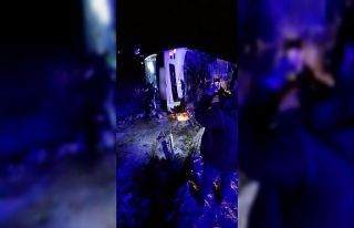 Kırşehir’de yolcu otobüsü yan yattı: 13 yaralı