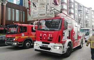 Klimadan çıkan yangına itfaiye müdahale etti