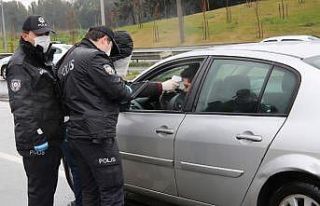 Kocaeli’nin 2 TEM girişi korona virüs tedbirleri...
