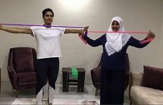 Korona virüs tedbirlerine “Evde kalıyorum spor...