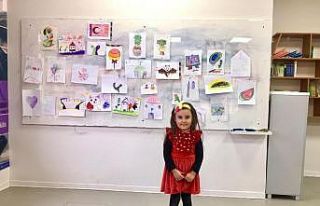 Küçük Hira, ihtiyaç sahipleri için resim yaptı