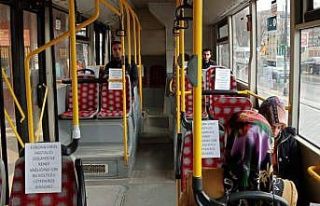 Malatya’da otobüslerde "sosyal mesafe"...