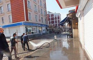 Malazgirt’te korona virüsüne karşı temizlik...