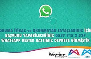 Mersin’de okunamayan su sayaçları için WhatsApp...