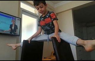 Minik jimnastikçilerin evde kal mesajı