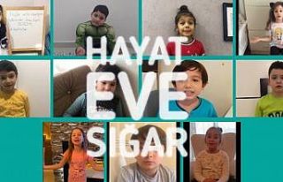 Minik öğrencilerinden korona virüs mesajı