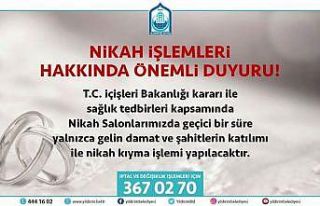 Nikah törenlerine Korona virüs tedbiri