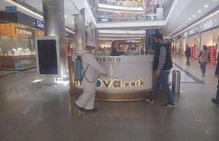 Ninova Park AVM’de dezenfekte çalışması