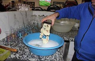 Okey taşlarında ‘korona’ temizliği