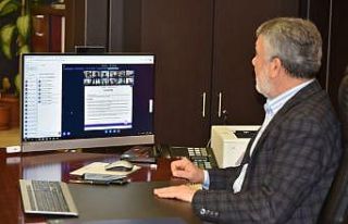 OMÜ’de senato toplantısı uzaktan yapıldı