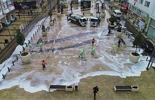 Ordu’nun sokaklarında dezenfekte çalışmaları