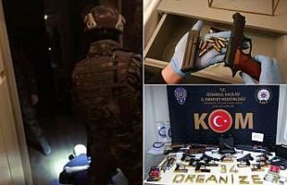 Organize suç örgütü operasyonunda yakalanan şüphelilerden...